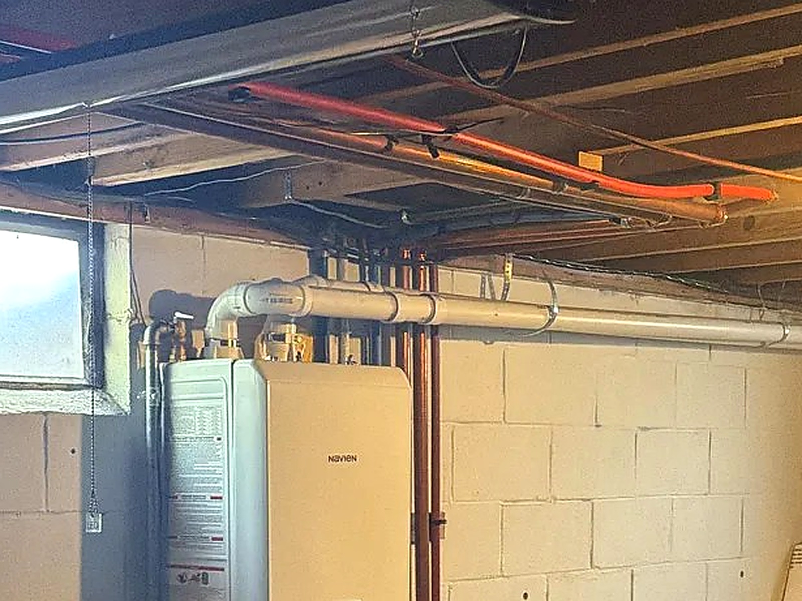 Navien tankless Water Heater installed by A.W. Crooks